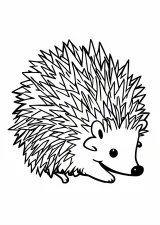 ハリネズミの塗り絵
