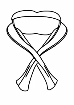 運動会のはちまきの塗り絵