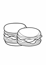 どら焼きの塗り絵