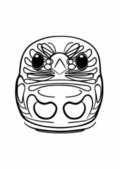 数字ぬりえ・だるま(脳トレ)