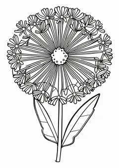 たんぽぽの塗り絵