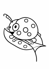 てんとう虫の塗り絵