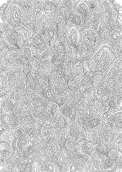 ペイズリー模様の塗り絵（大人向け）