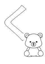 ひらがな「く」の塗り絵