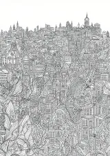 都市の風景画（大人向け）