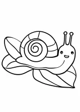 かたつむりの塗り絵