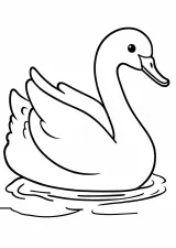 白鳥の塗り絵