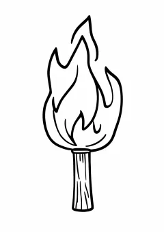 かがり火の塗り絵