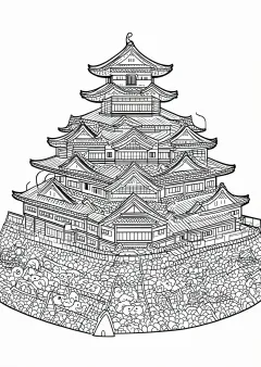 広島城の塗り絵