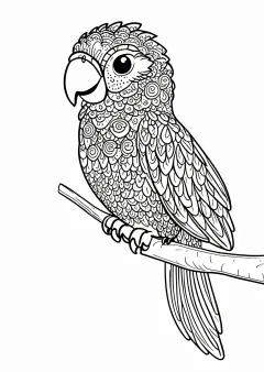 オウムの塗り絵