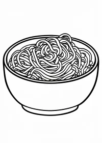 年越しそばの塗り絵