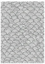 青海波文様の塗り絵