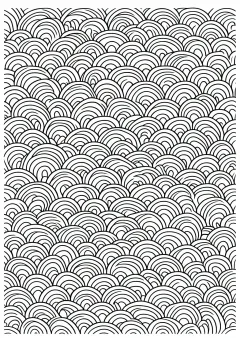 青海波文様の塗り絵