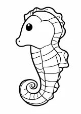 たつのおとしごの塗り絵