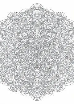 幾何学マンダラの塗り絵（大人向け）
