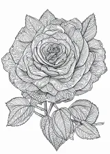 バラの植物画（大人向け）