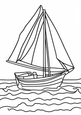 数字ぬりえ・ふね（脳トレ）