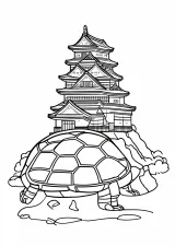 亀山城の塗り絵