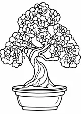 盆栽の塗り絵