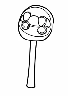けん玉の塗り絵