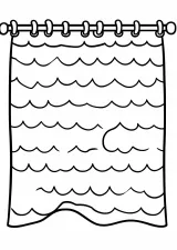 のれんの塗り絵