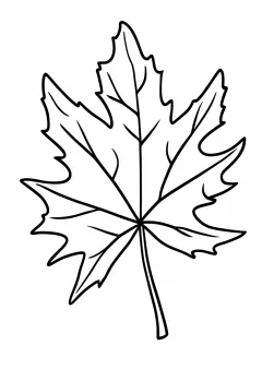 紅葉の塗り絵(高齢者向け・簡単)