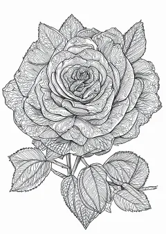 バラの植物画（大人向け）