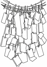 短冊の塗り絵