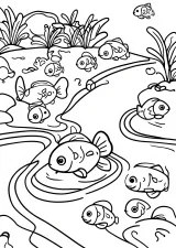 めだかの塗り絵