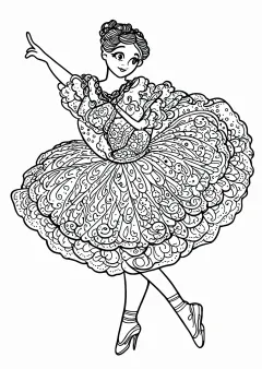ドガ風の塗り絵
