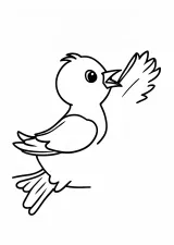 カナリアの塗り絵
