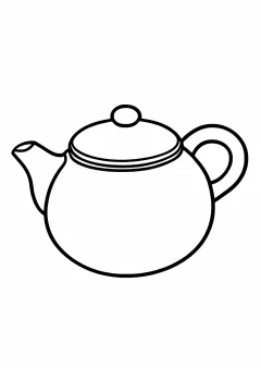急須の塗り絵