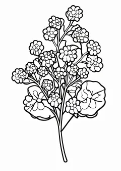萩の花の塗り絵