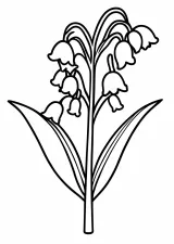 すずらんの花の塗り絵