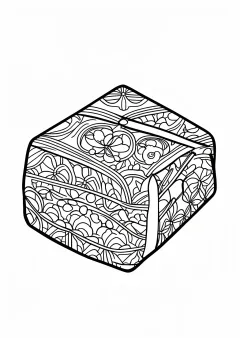 風呂敷の塗り絵
