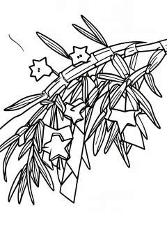 七夕の塗り絵