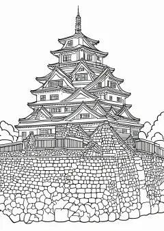 八王子城の塗り絵