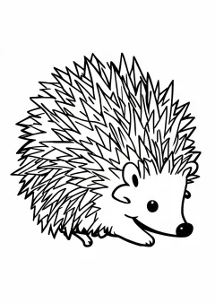 ハリネズミの塗り絵