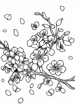 桜の塗り絵
