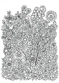 モネ風・花園の塗り絵