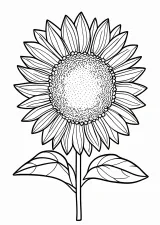 数字ぬりえ・ひまわり(脳トレ)
