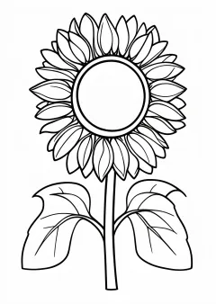 ひまわりの塗り絵