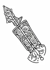 破魔矢の塗り絵