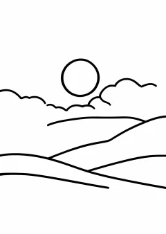 朝日の塗り絵