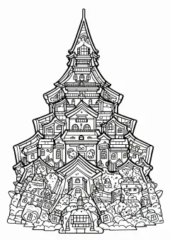 五稜郭の塗り絵