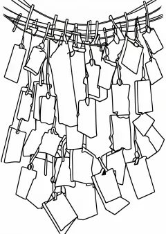 短冊の塗り絵