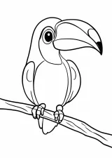 ハシビロコウの塗り絵