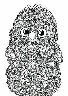 ベーコン風の塗り絵