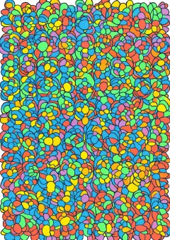 七宝文様の塗り絵（見本）