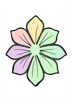 梅鉢文様の塗り絵（見本）
